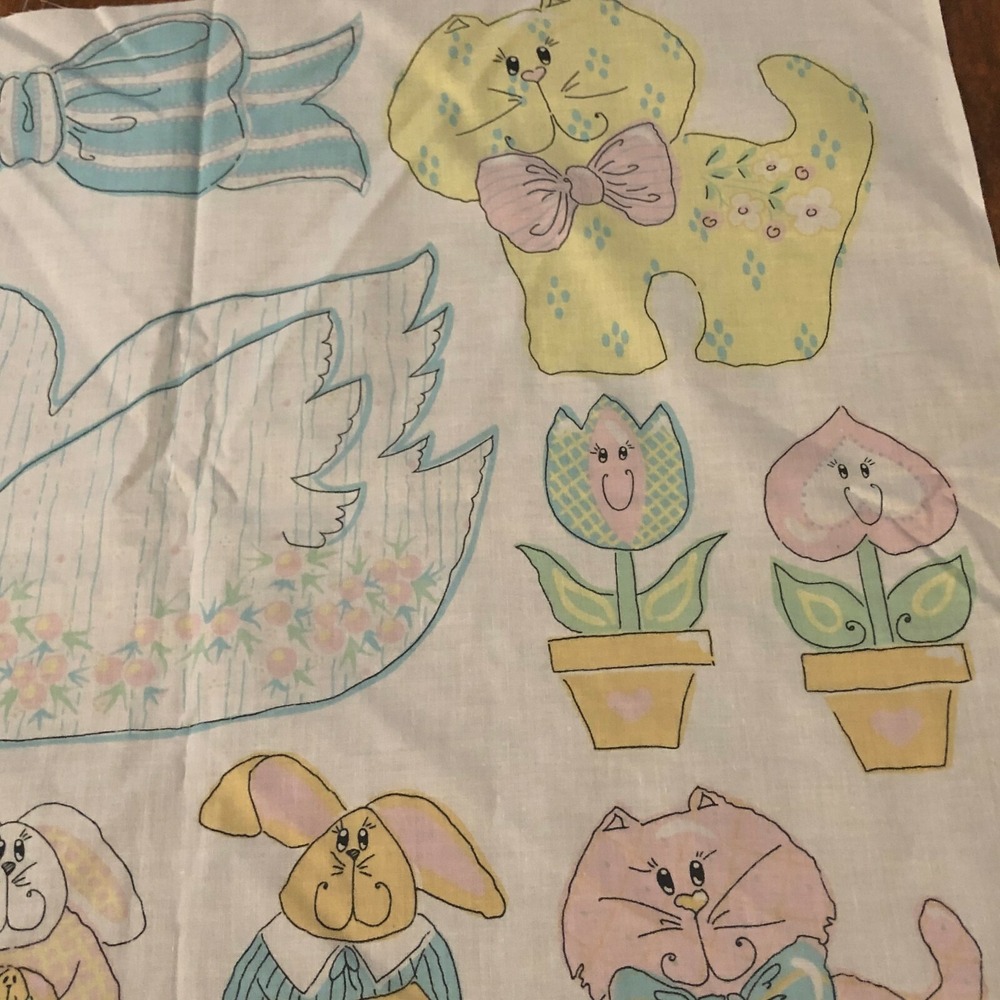 Vintage Cotton Canterbury Atlanta Easter Bunny Craft Applique Jackie Stephens 92 - Picture 2 of 11